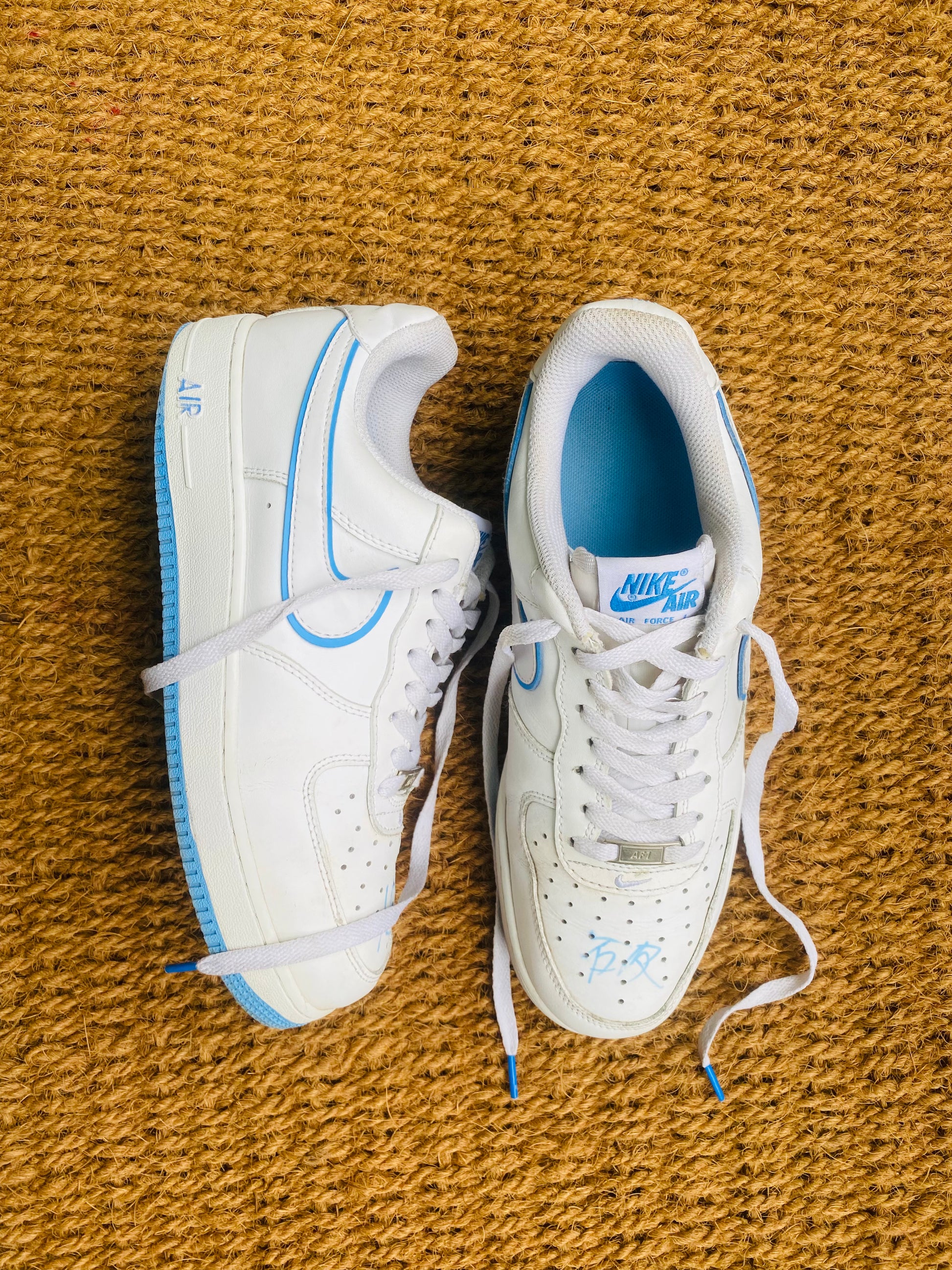 Nike Air Force 1 '07 White University Blue Sole