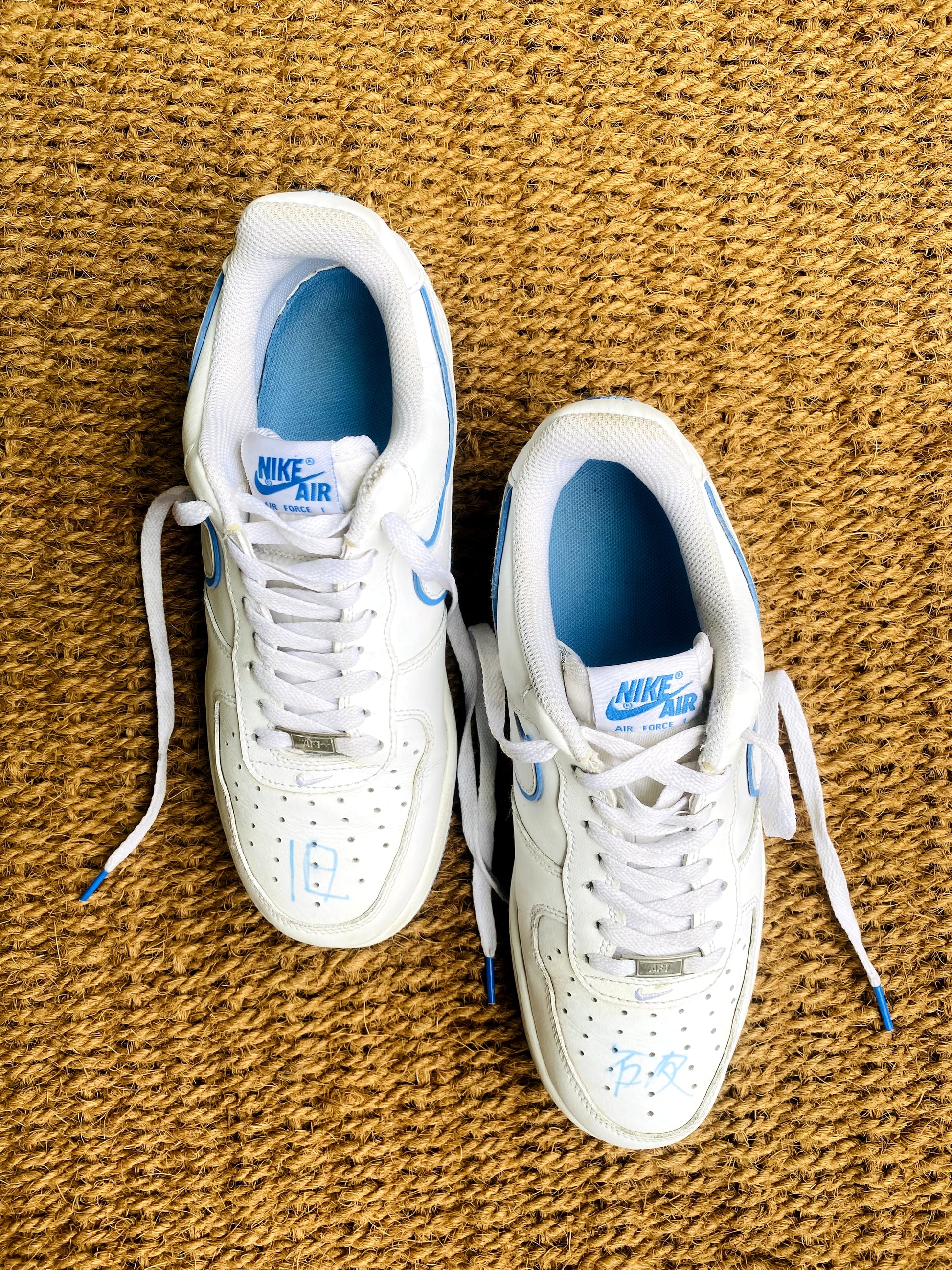 Nike Air Force 1 '07 White University Blue Sole