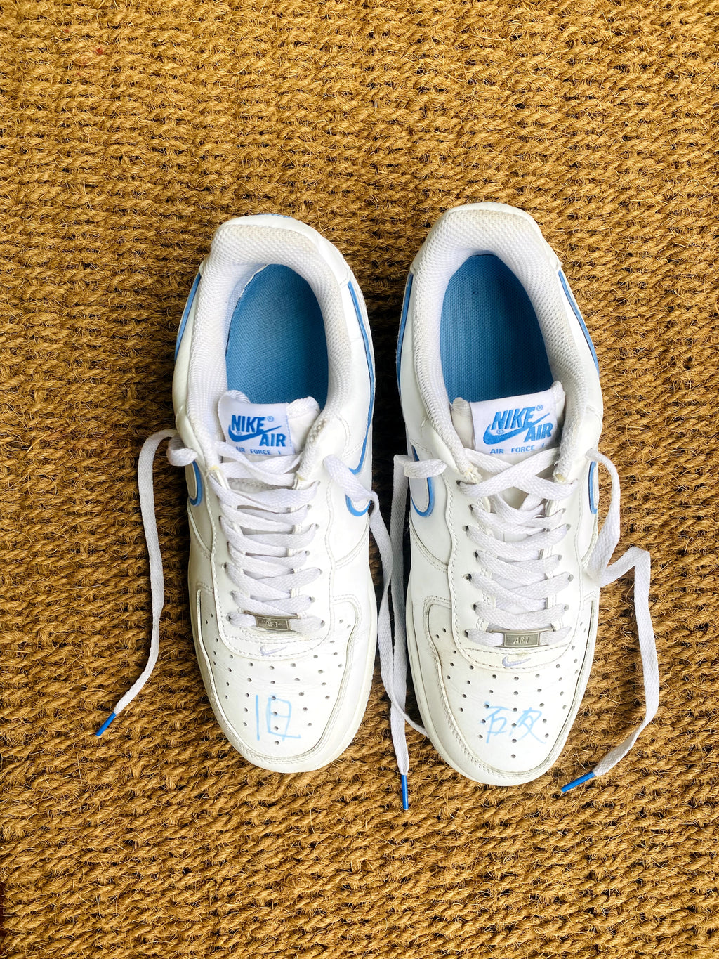Nike Air Force 1 '07 White University Blue Sole