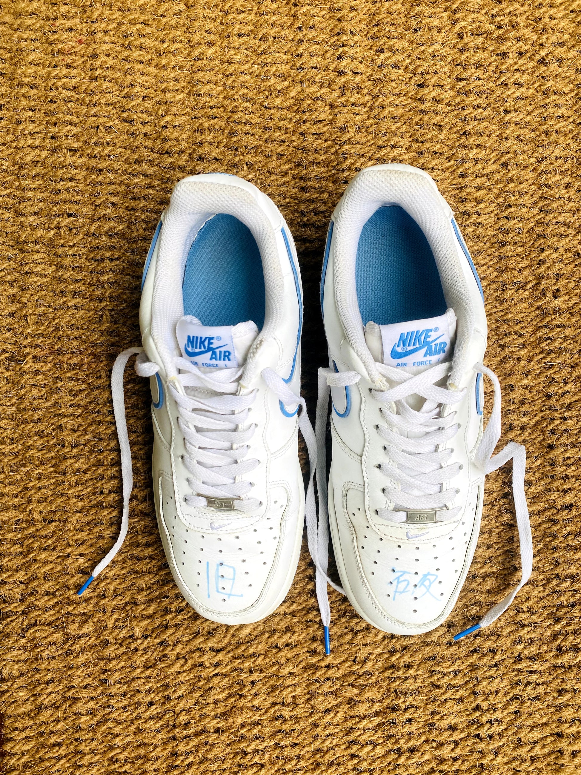 Nike Air Force 1 '07 White University Blue Sole