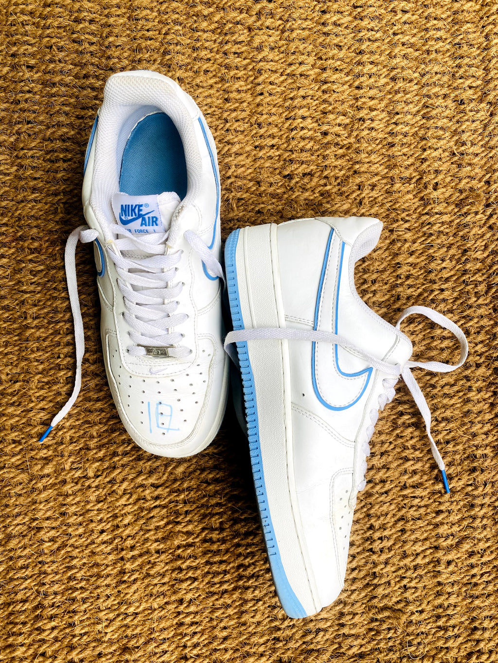 Nike Air Force 1 '07 White University Blue Sole