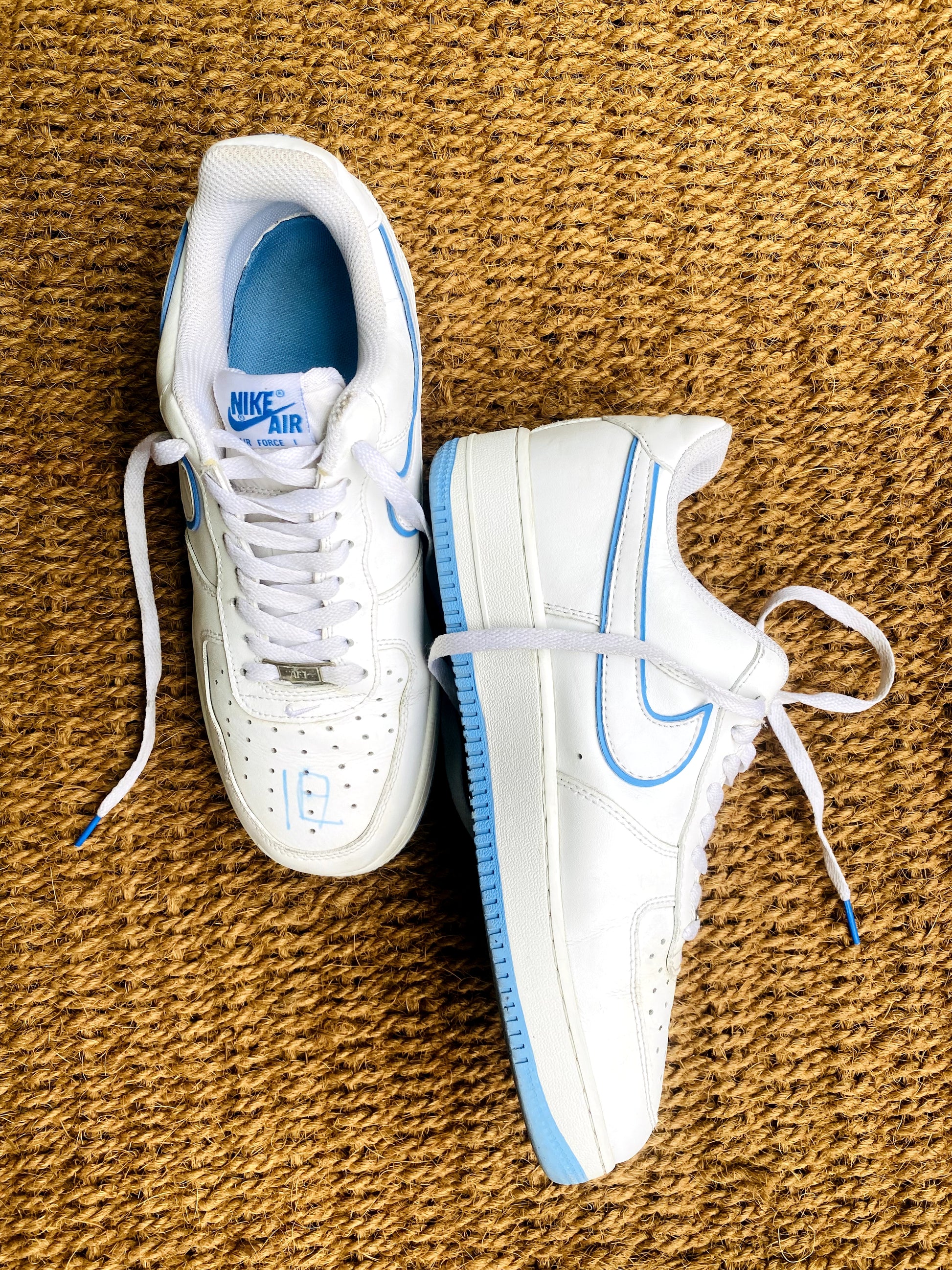Nike Air Force 1 '07 White University Blue Sole