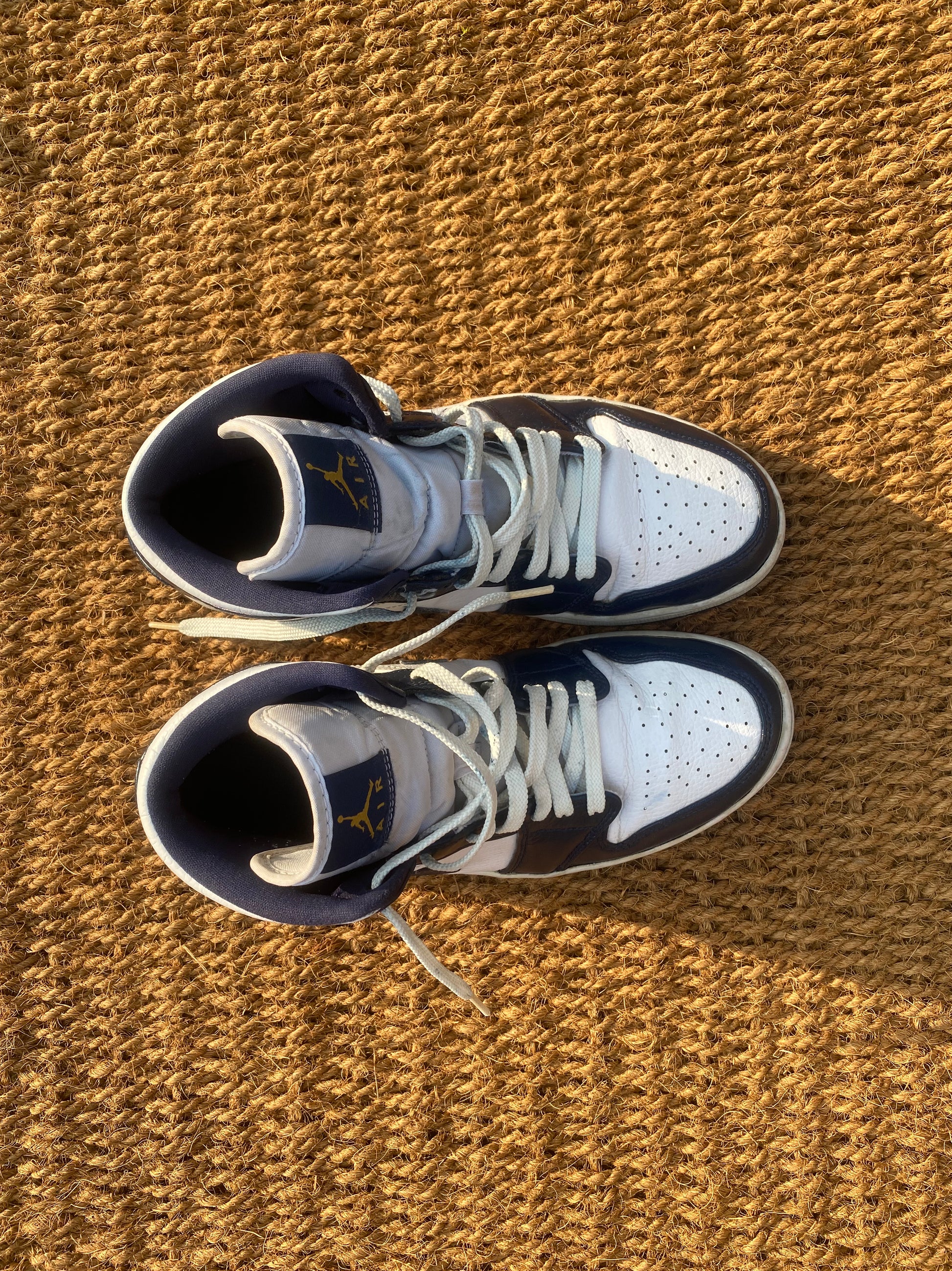 Air Jordan 1 Mid 'Obsidian' White / Blue